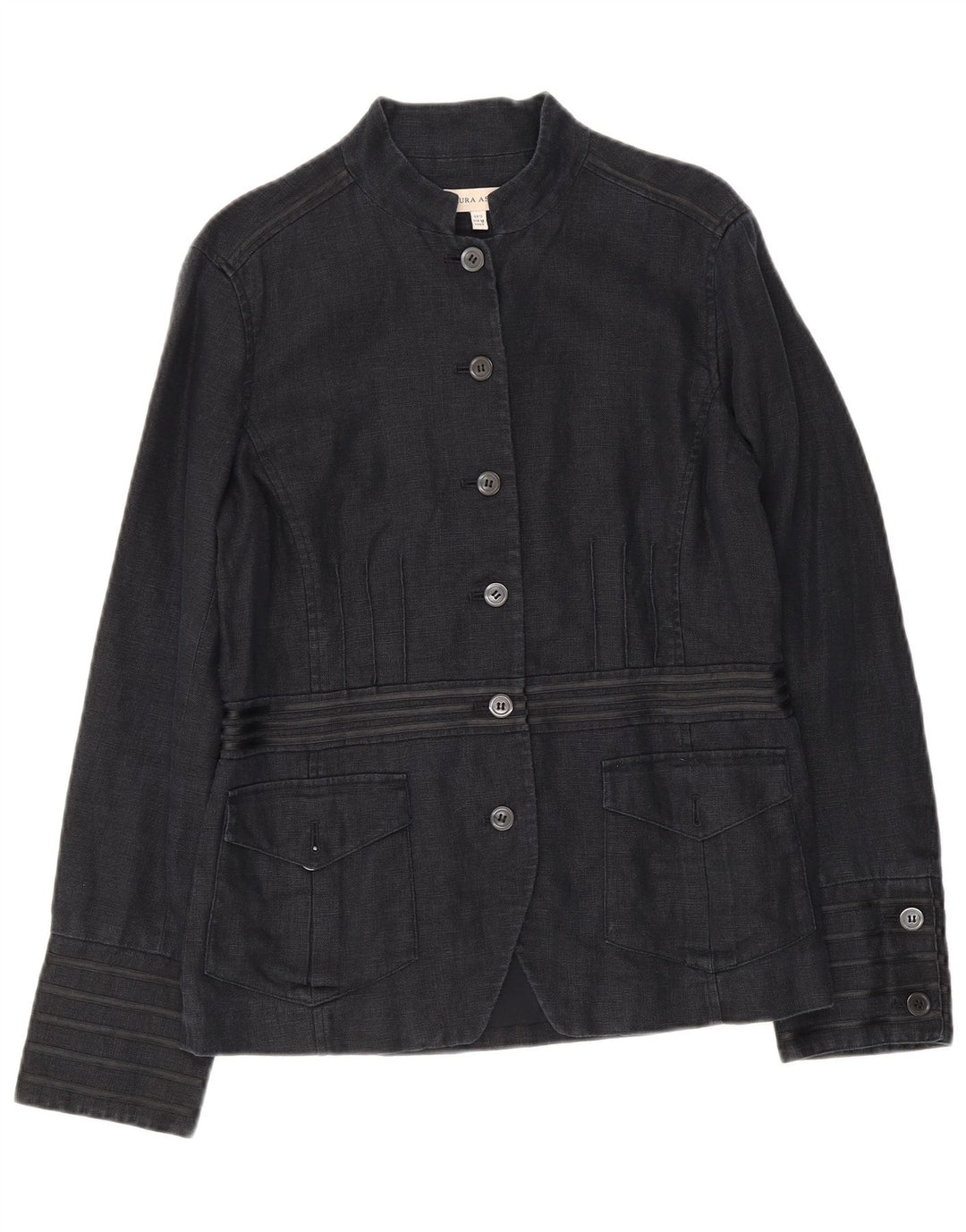 Laura Ashley Chaqueta militar de 6 botones para mujer UK 12 Medium Azul marino