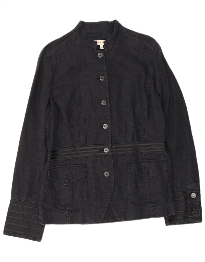 Laura Ashley Chaqueta militar de 6 botones para mujer UK 12 Medium Azul marino