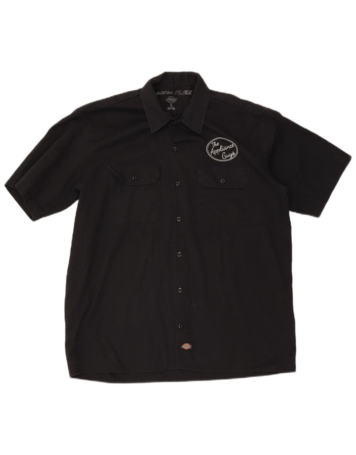 Dickies Camisa gráfica de manga corta para hombre Poliéster negro grande