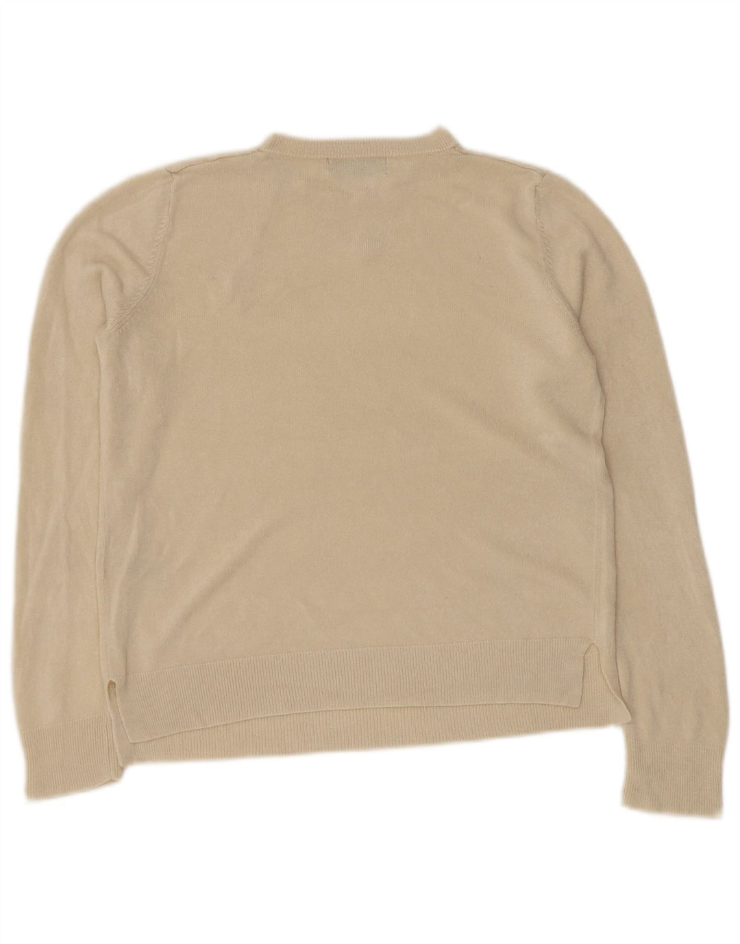 MARKS & SPENCER Suéter tipo jersey con cuello redondo para mujer Reino Unido 44 Acrílico beige medio