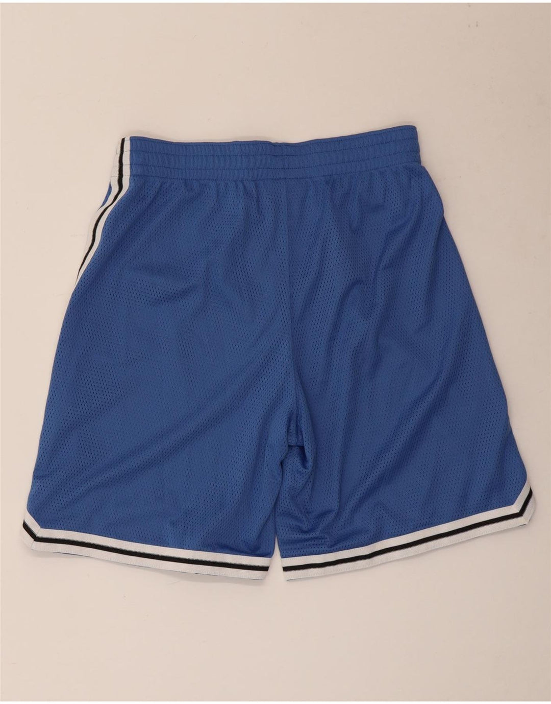 Champion Shorts deportivos para hombre, poliéster con bloques de color azul pequeño