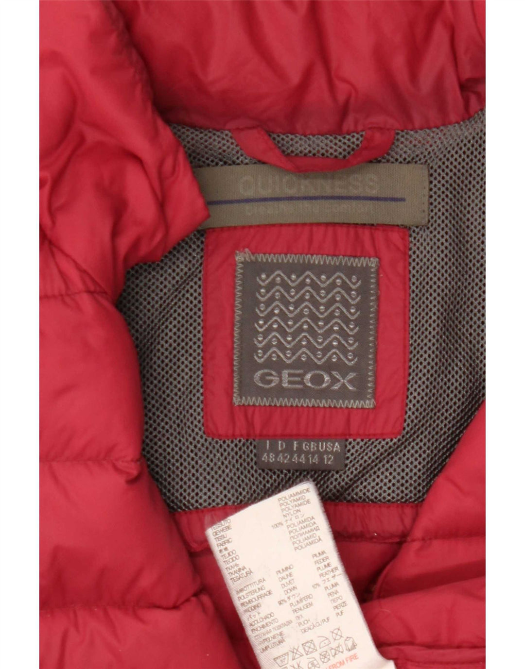 Chaqueta acolchada para mujer Geox UK 44 Large Poliamida roja