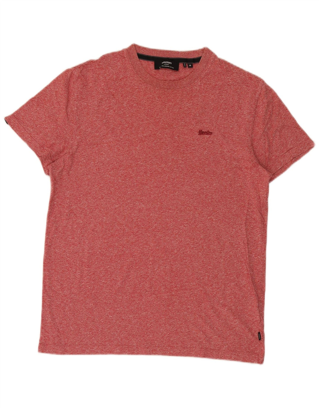 Superdry Camiseta para hombre Top Medium de algodón moteado en rojo