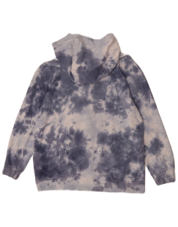 Gap Sudadera con capucha y cremallera para niños 11-12 años Algodón teñido anudado azul