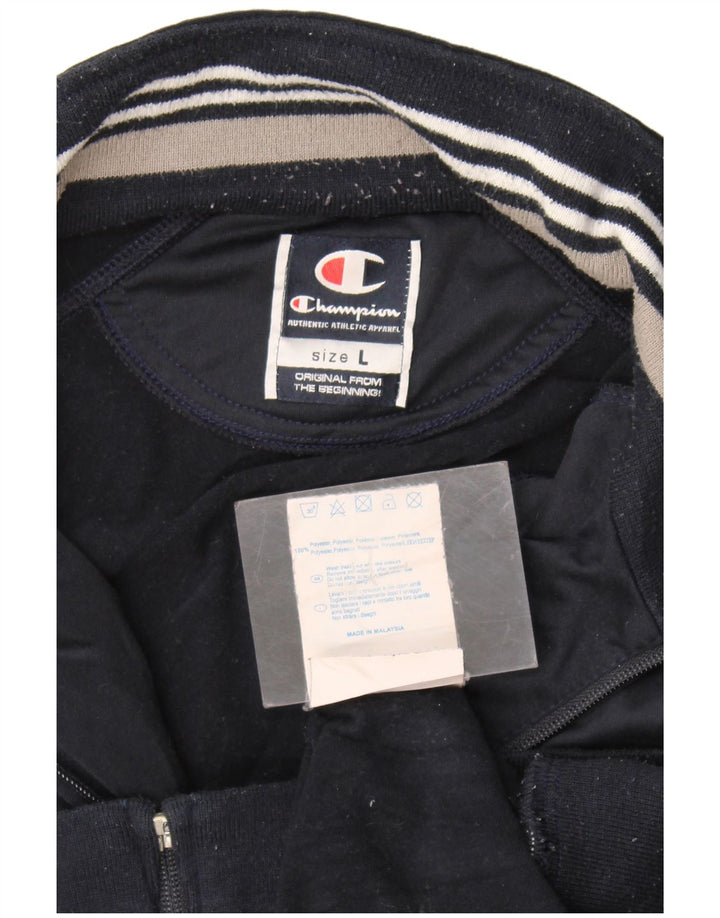 Champion Chaqueta De Chándal Para Hombre Grande Poliéster Azul Marino
