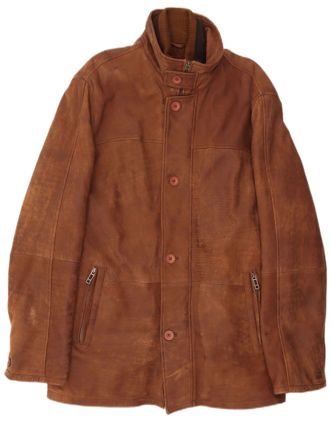 Ashwood Chaqueta de cuero para hombre UK 46 3XL Cuero marrón