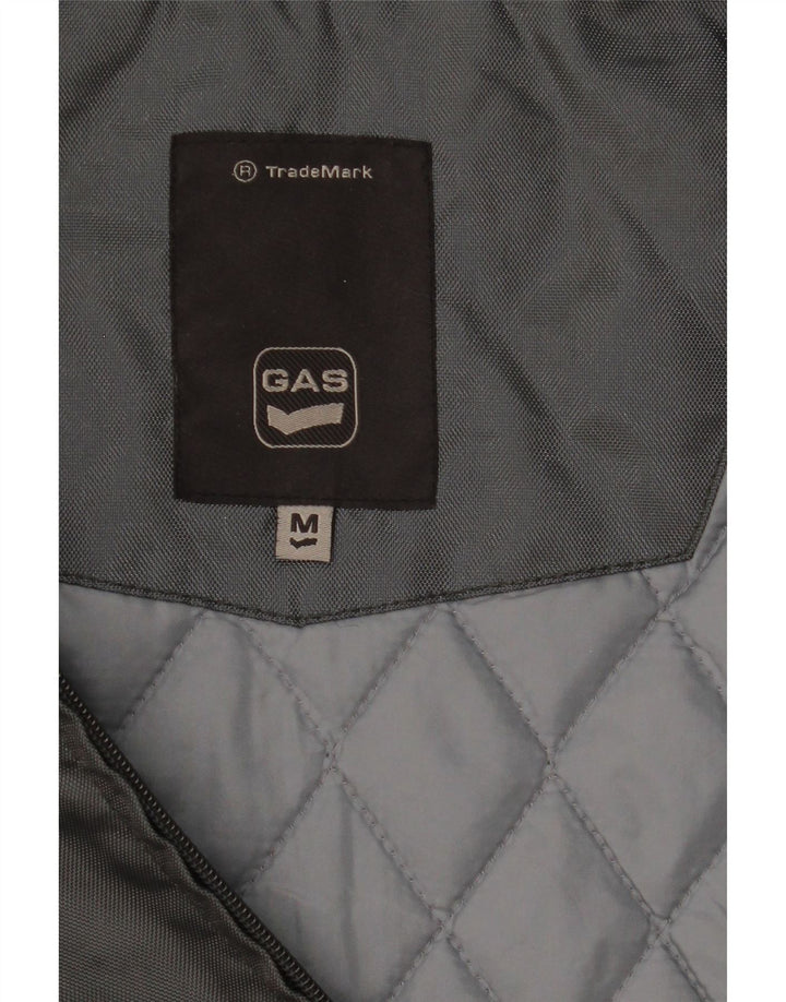 GAS Chaqueta Cortavientos con Capucha para Hombre UK 38 Gris Medio