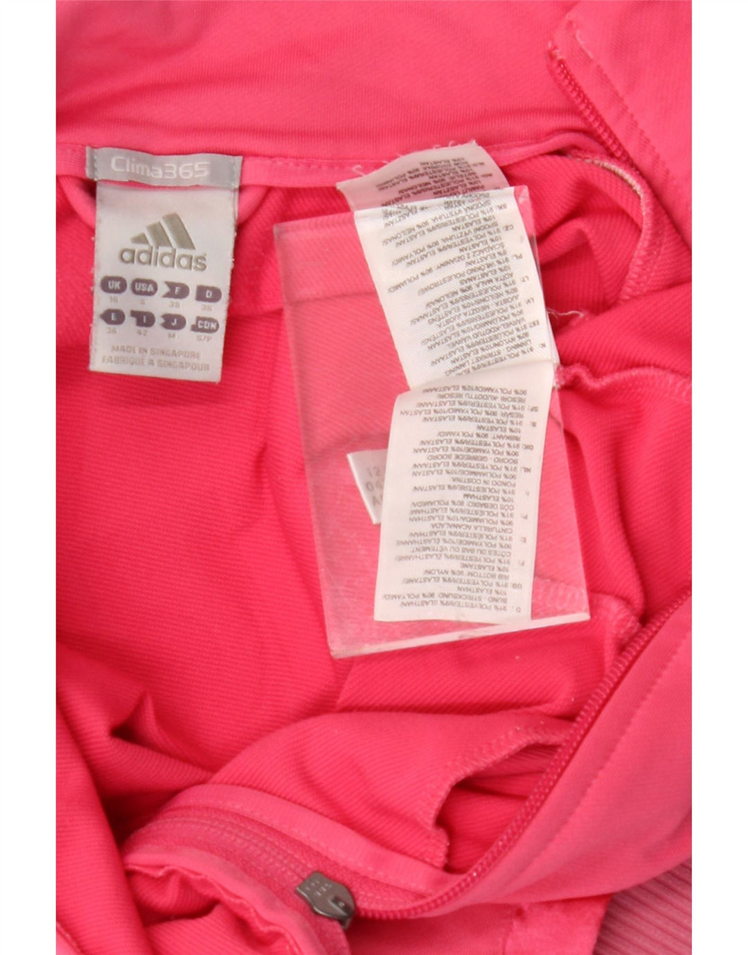ADIDAS Mujer Clima 365 Graphic Chándal Top Chaqueta Reino Unido 10 Pequeño Rosa