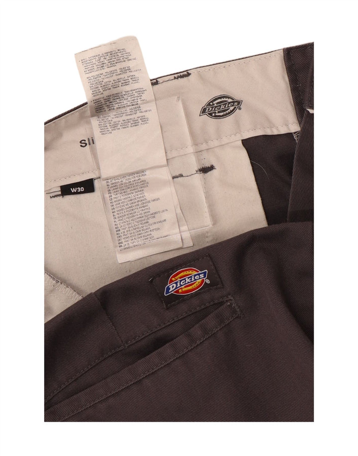 DICKIES Pantalones cortos chinos ajustados para hombre W30 Algodón gris medio