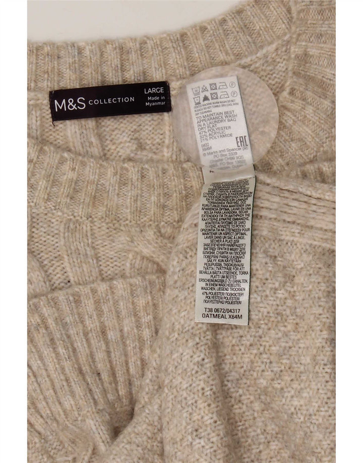 Marks & Spencer Camiseta sin mangas para mujer UK 46 Grande Poliéster beige
