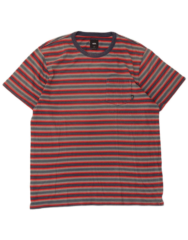 Camiseta Vans Hombre Top Large Rayas Rojas