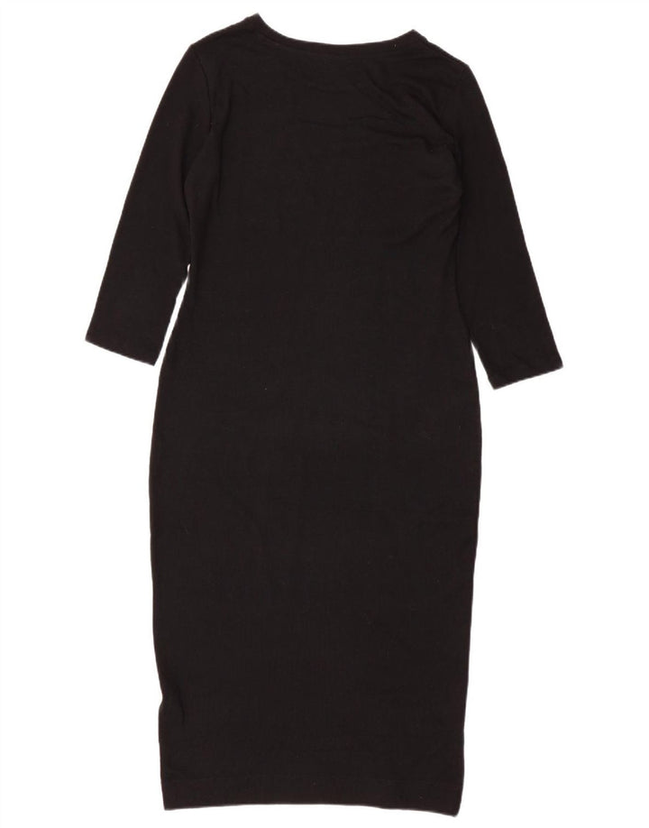 MARKS & SPENCER Vestido tubo de manga 3/4 para mujer UK 40 Pequeño Poliéster negro