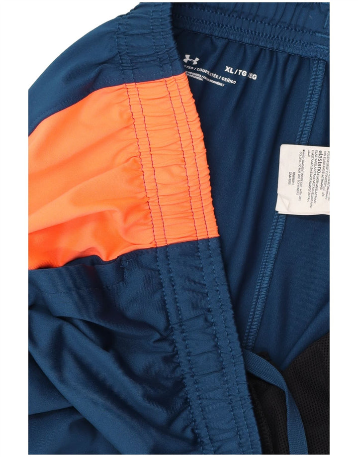 UNDER ARMOUR Pantalón de chándal para hombre XL Azul Colorblock Poliéster