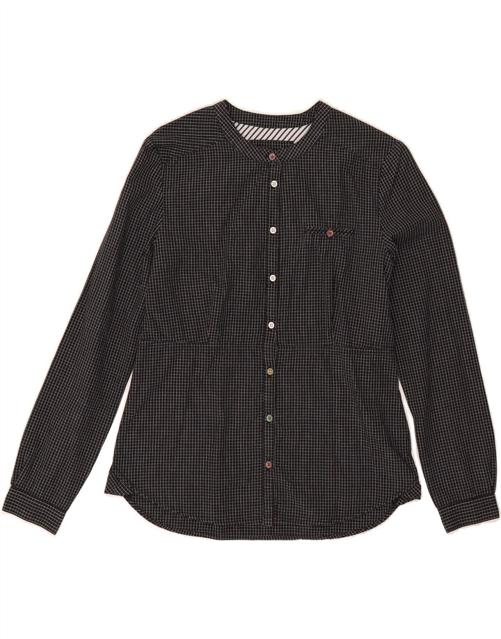 KHUJO Womens Shirt UK 14 Medium Black Check Vintage KHUJO and Second-Hand KHUJO from Messina Hembry 