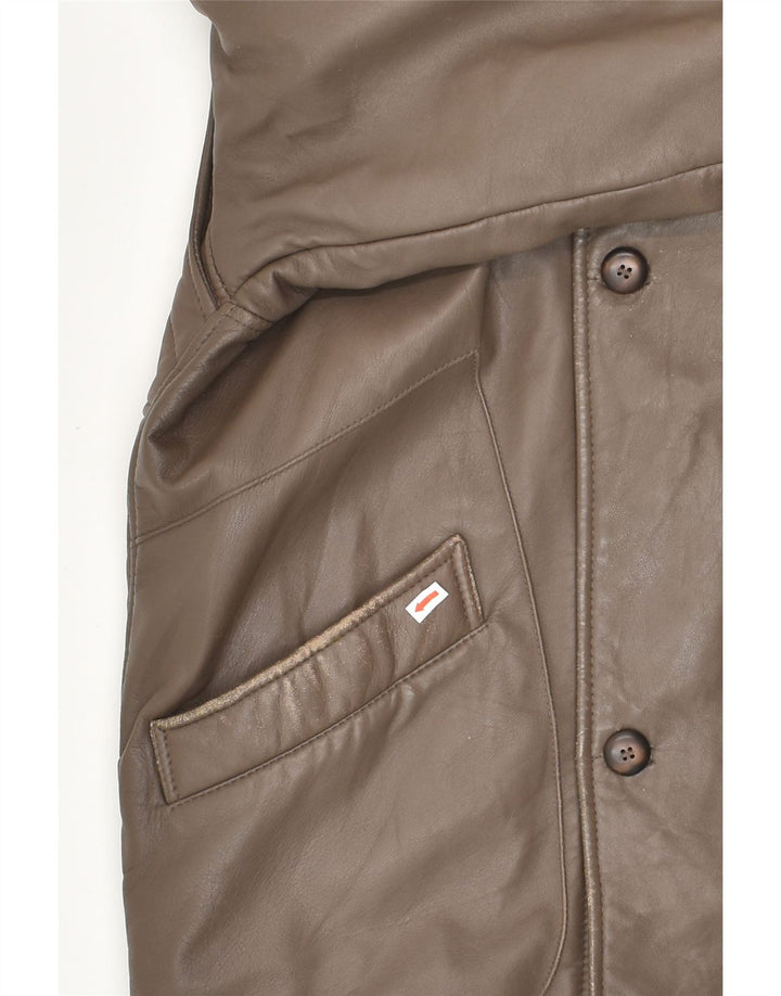 CONBIPEL Chaqueta de cuero para hombre IT 46 Small Cuero marrón