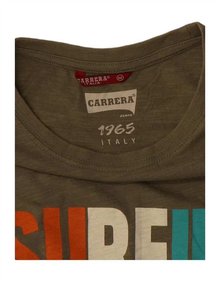 Carrera Camiseta gráfica para hombre Top mediano caqui moteado
