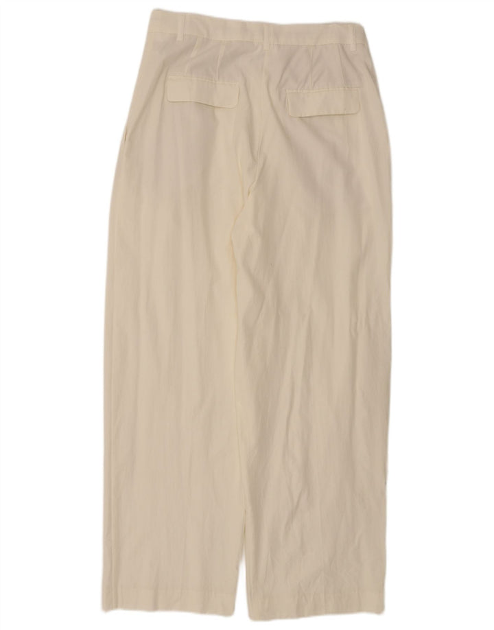 Zara Mujer Pantalón Chino Pegged Mediano W28 L29 Lyocell Blanco