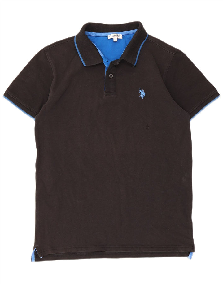 Asociación de Polo de EE. UU. Camisa Hombre Mediana Negra