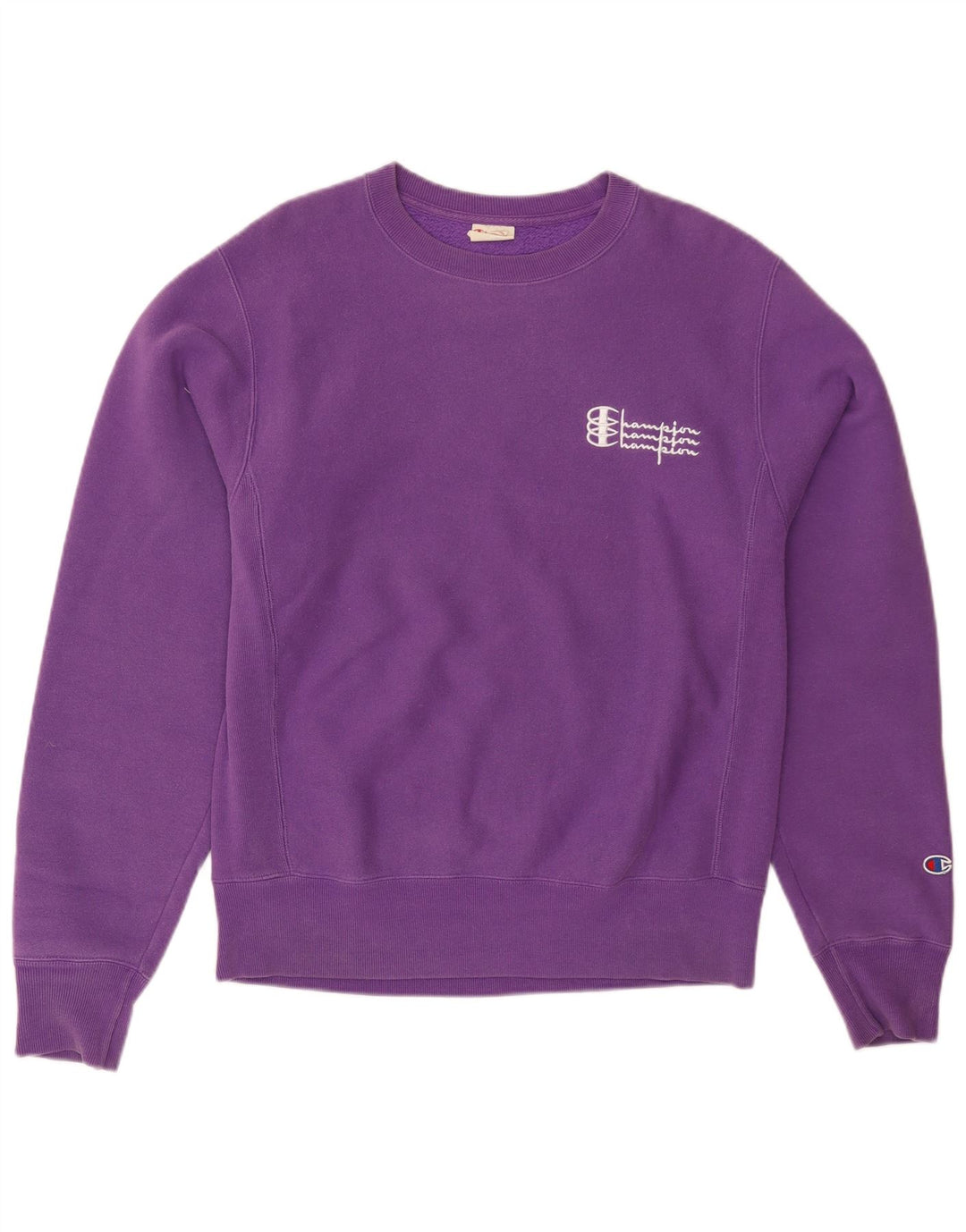 CHAMPION Sudadera con gráfico de tejido inverso para hombre Jersey pequeño de algodón morado