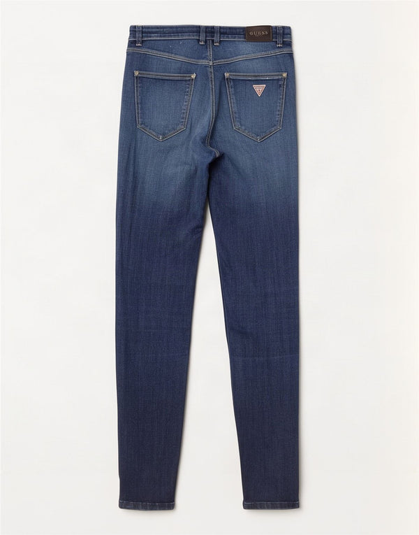 Guess Jeans Ajustados De Tiro Alto Para Mujer W27 L30 Algodón Azul Marino