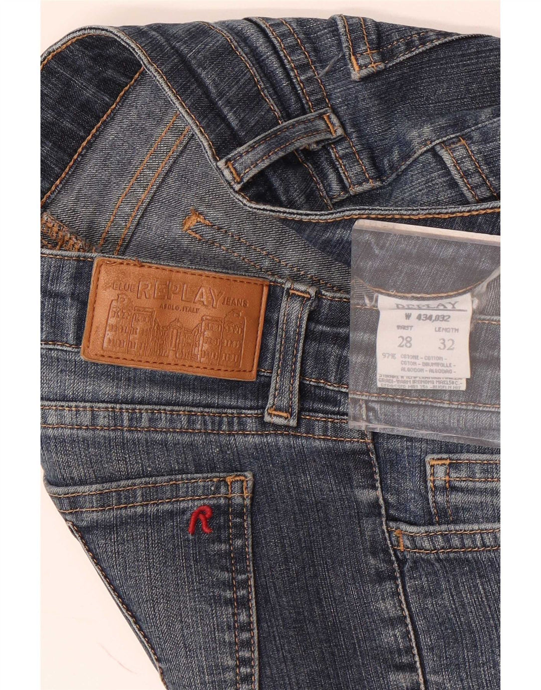 Vaqueros Bootcut Mujer Replay W28 L32 Algodón Azul