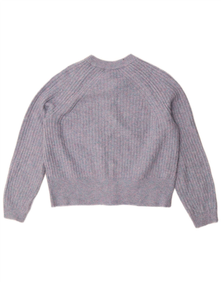 Marks & Spencer Suéter tipo cárdigan corto para mujer Reino Unido 44 Medio azul moteado
