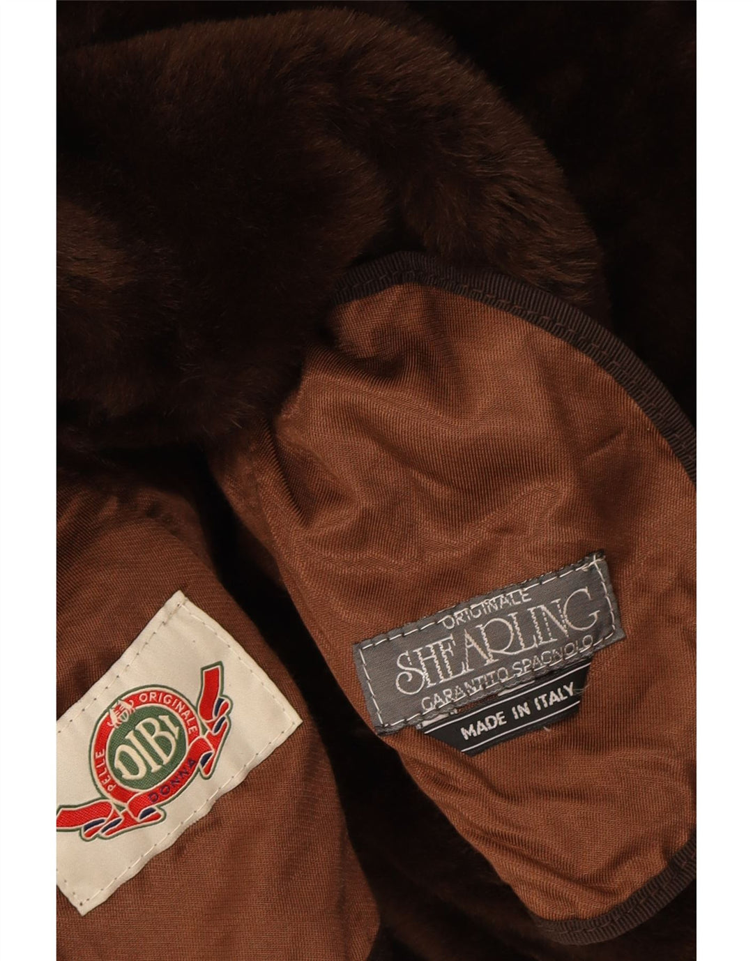 DIBI Womens Shearling Coat UK 18 XL Brown Shearling Vintage Dibi and Second-Hand Dibi from Messina Hembry 