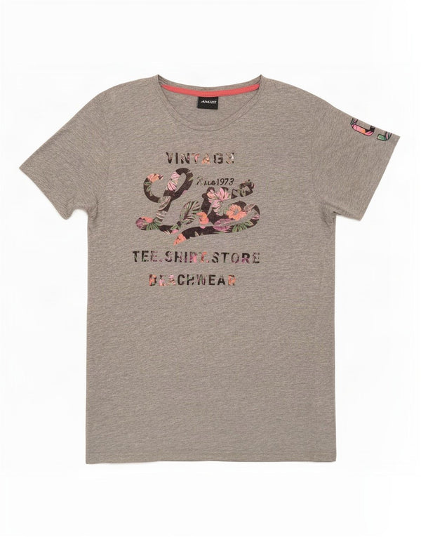 Lotto Camiseta gráfica para mujer Top UK 44 Algodón gris medio