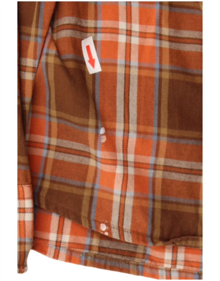 Timberland Camisa De Franela Para Hombre Algodón A Cuadros Marrón Medio