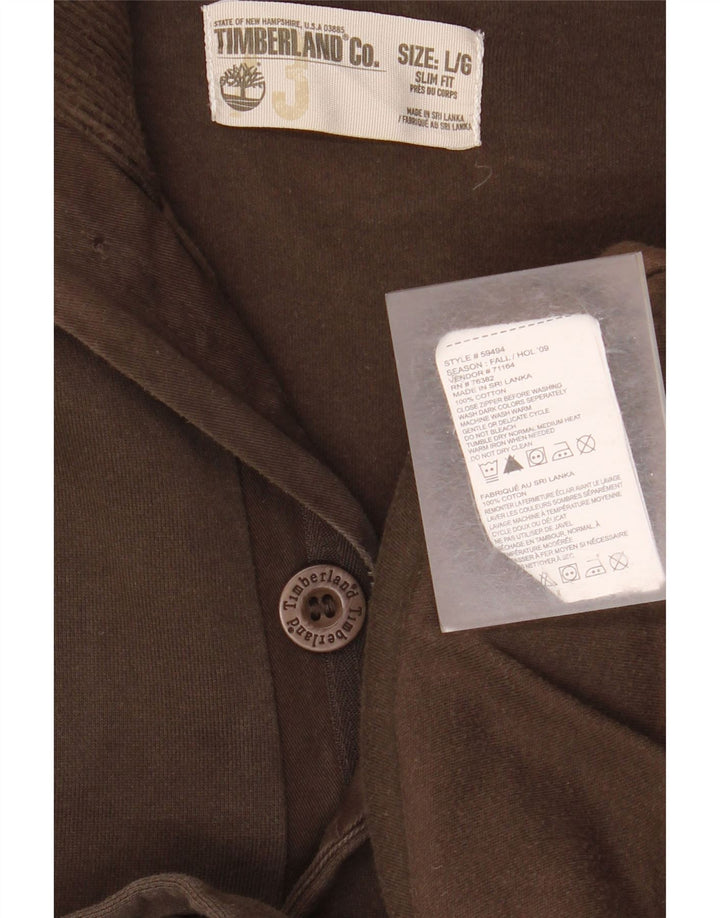 TIMBERLAND Chaqueta bomber ajustada para hombre Reino Unido 40 Grande Algodón marrón