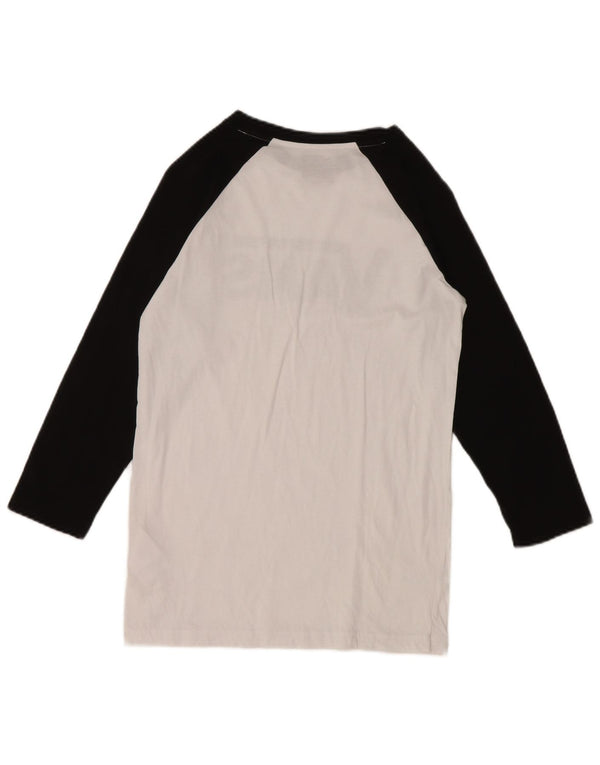 Vans Camiseta gráfica de manga larga para niñas 12-13 años Grande Blanco Colorblock