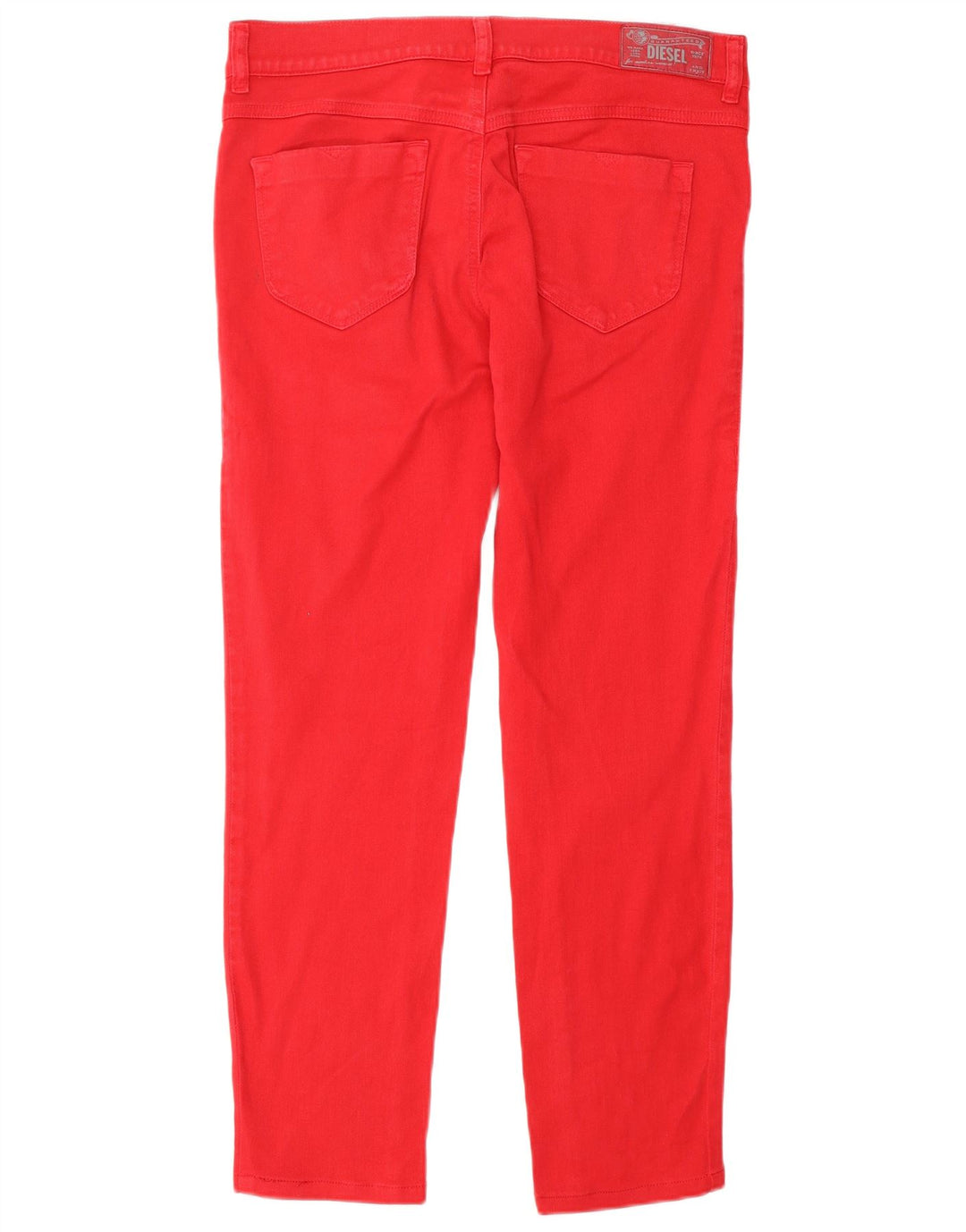 DIESEL Womens Slim Jeans W32 L28 Red Cotton