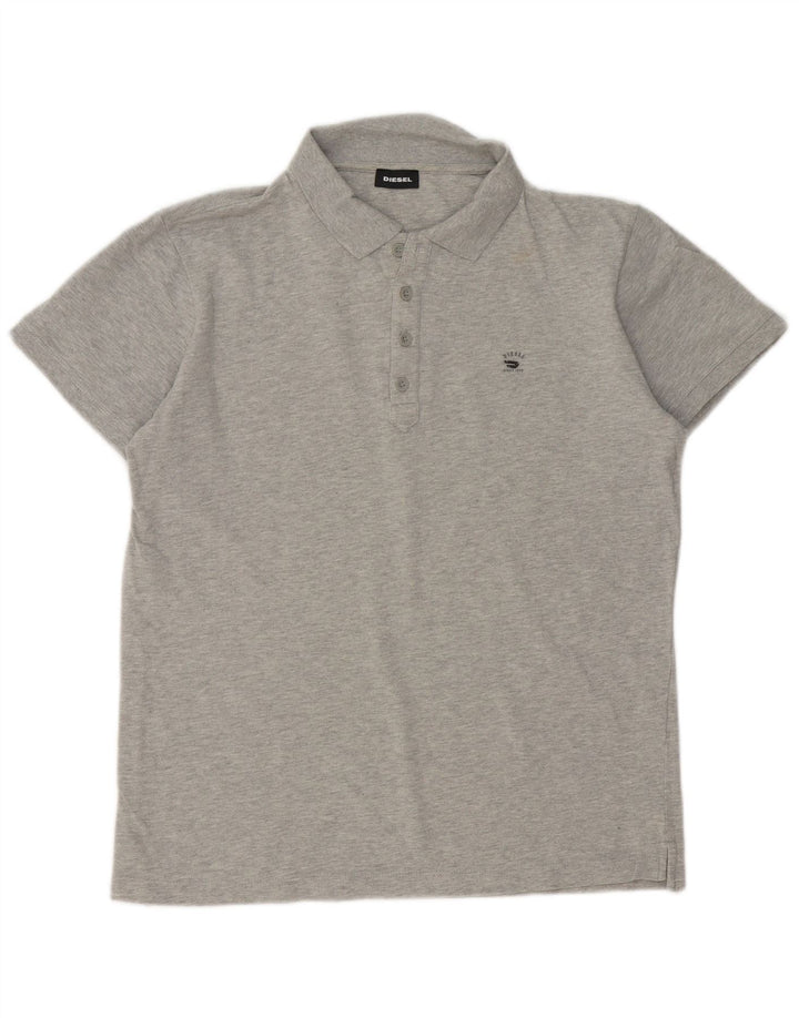 Diesel Polo Hombre Algodón Gris Grande