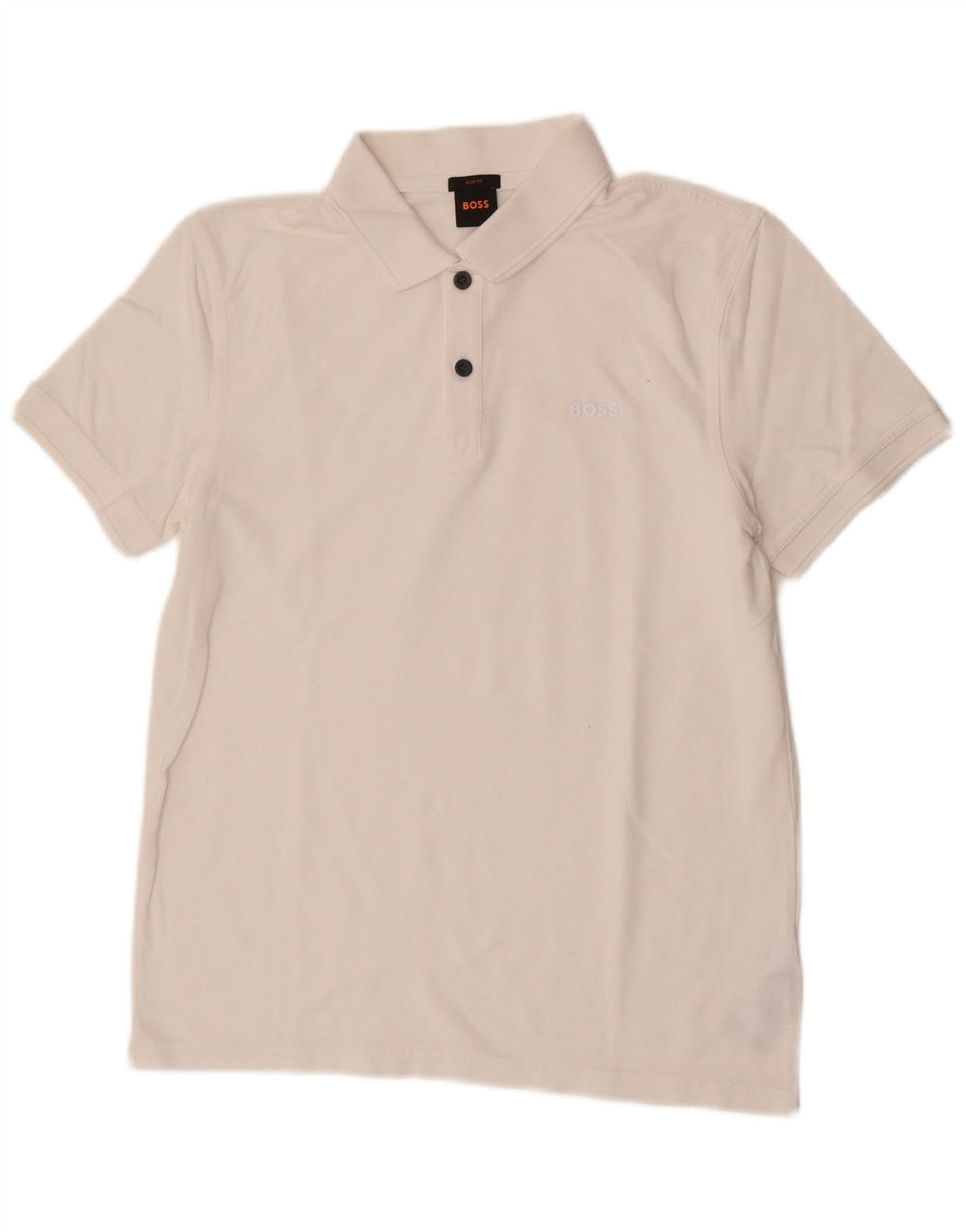 Polo Hugo Boss Hombre Slim Fit Algodón Blanco Medio