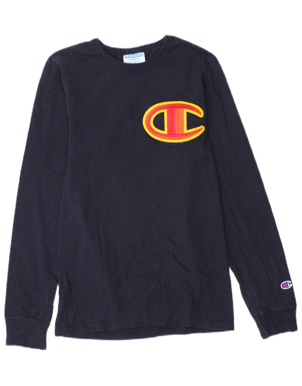 Champion Camiseta gráfica para hombre de manga larga XS Algodón azul marino