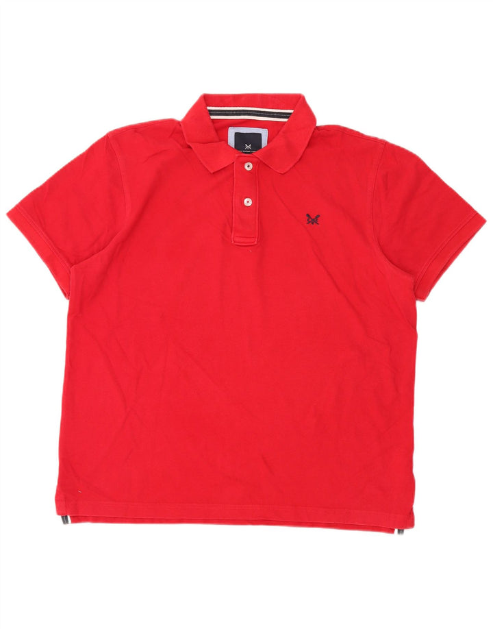 Crew Clothing Polo para hombre de algodón rojo grande