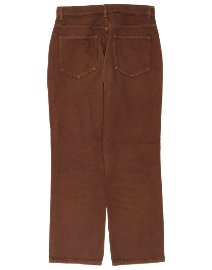 Zara Jeans Rectos De Tiro Alto Para Mujer EU 40 Medium W30 L28 Marrón