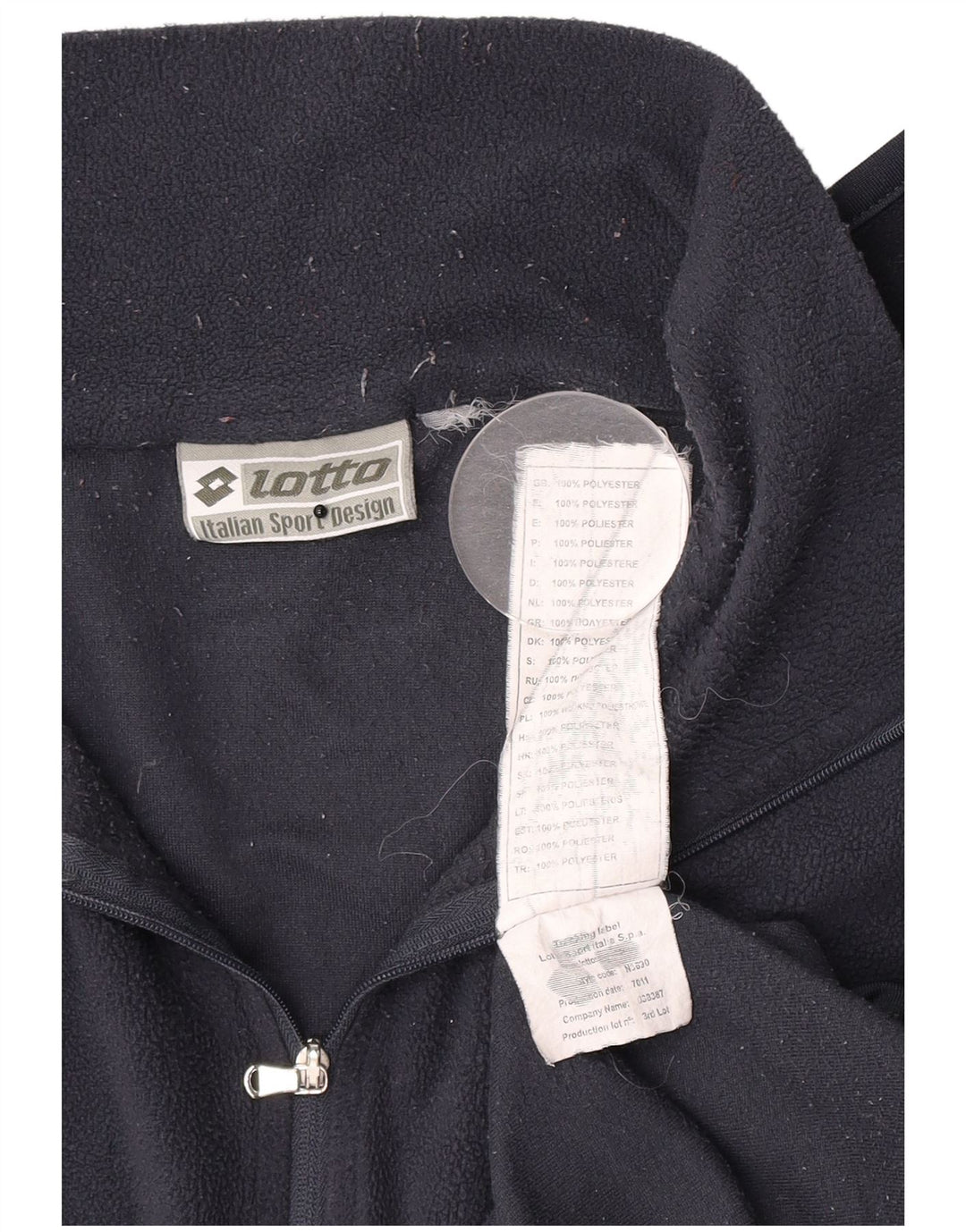 Lotto Hombre Jersey De Polar Con Cremallera Y Cuello Medio Poliéster Azul Marino