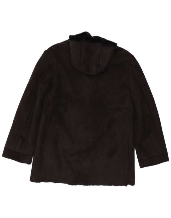 Conbipel Abrigo Sherpa con capucha Free Heron para mujer IT 48 XL Negro