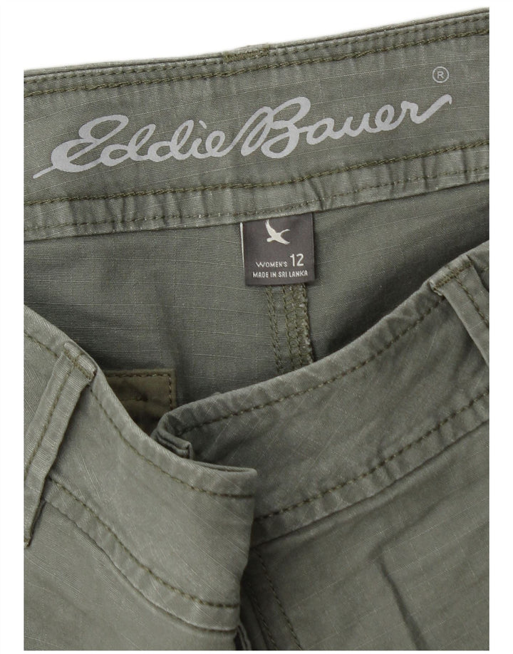 Eddie Bauer Pantalones cortos cargo para mujer US 12 Large W36 Caqui Algodón