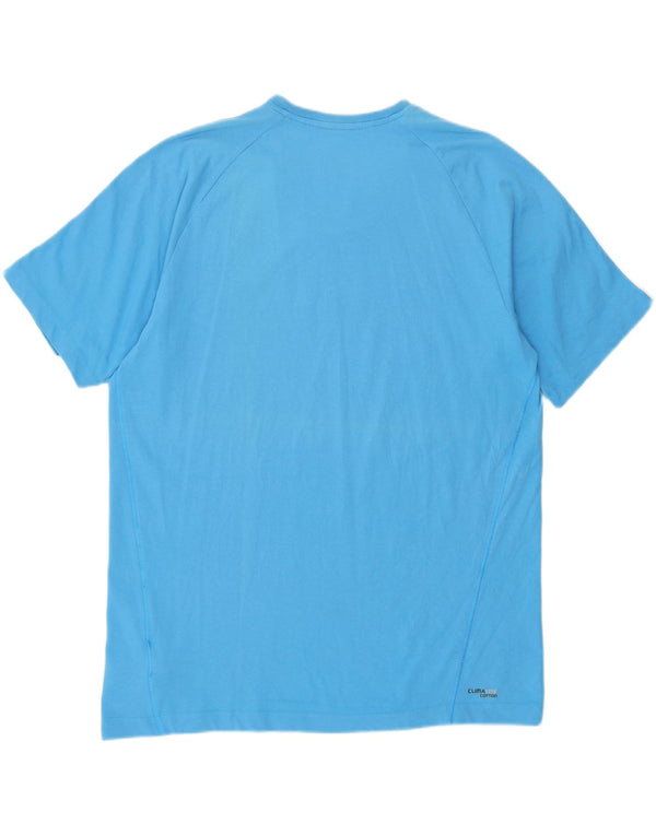 Adidas Mens Climalite Camiseta Top Grande Azul Algodón