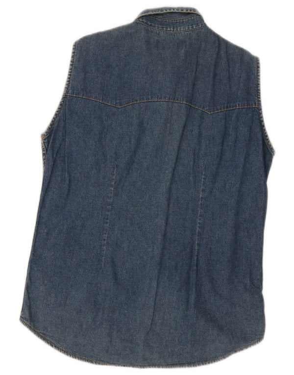 Camisa vaquera sin mangas Lee para mujer UK 44 Algodón azul grande