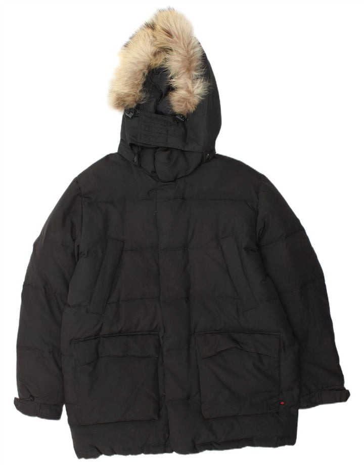 Dubin Chaqueta acolchada con capucha para hombre UK 38 Mediana Poliéster negro