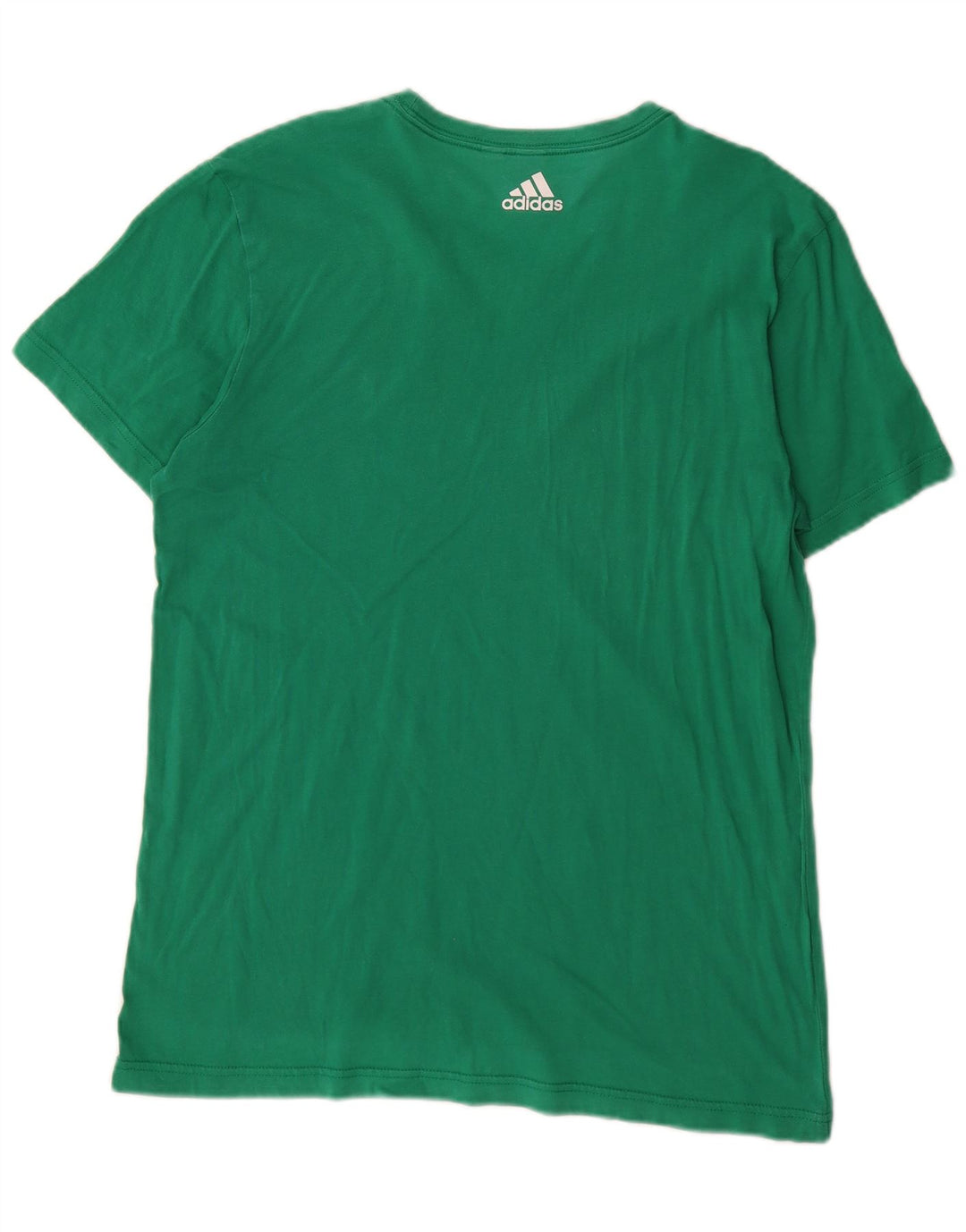 Adidas Hombre Camiseta Gráfica Top Verde Mediano