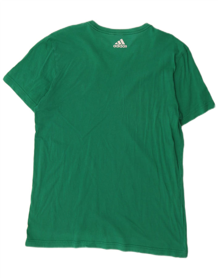 Adidas Hombre Camiseta Gráfica Top Verde Mediano