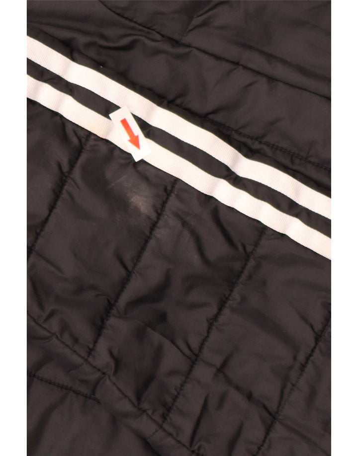 Adidas - Chaqueta acolchada con capucha para mujer, talla 40, poliéster negro grande