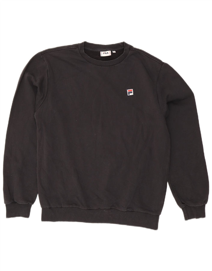 Fila Hombre Sudadera Jumper Medium Negro Algodón