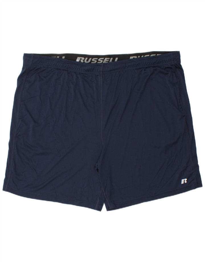 RUSSELL ATHLETIC Pantalones cortos deportivos Dri-Power para hombre 2XL Poliéster azul marino