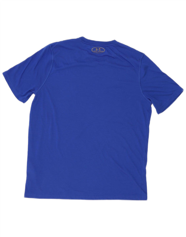 Under Armour Camiseta Heat Gear para hombre Top poliéster azul grande