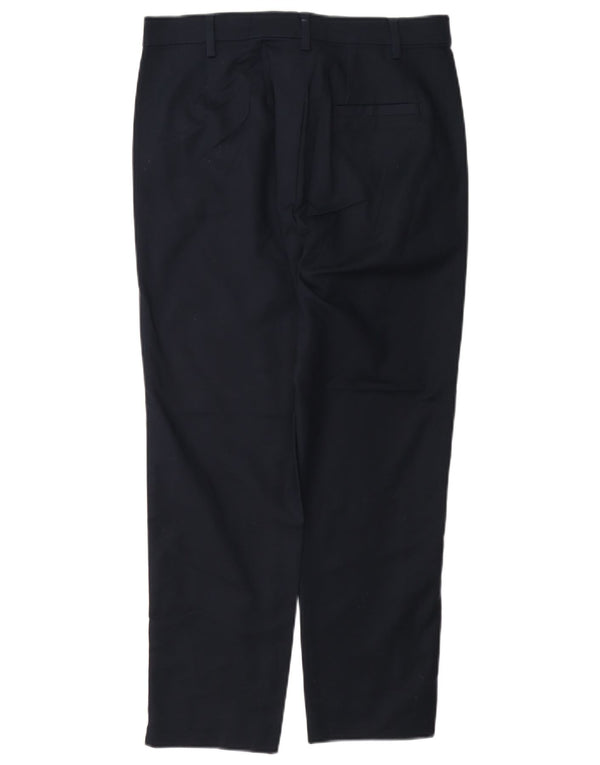 Marks & Spencer Pantalones chinos regulares para mujer UK 10 Small W27 L26 Azul marino